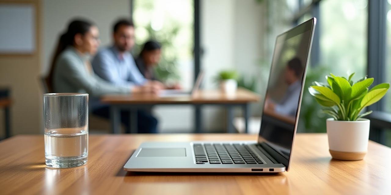 A professional and secure business consultation environment with botanical elements